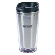 Термокружка пластиковая Mercury Mug, серебряная, 400 мл