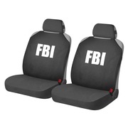 Майки на передние сиденья «FBI», черные