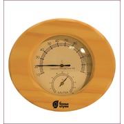Термометр с гигрометром банная станция овальный 16 х 14 х 3 см в деревянном корпусе для бани и сауны