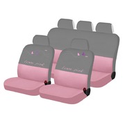 Автомобильные чехлы "Love Pink Butterfly" розовые/серые