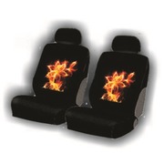 Чехлы-майки для автомобильных сидений Огненный цветок 2шт.