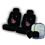 Автомобильные чехлы с фоторисунком чёрной пантеры (на передние сиденья)