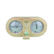 Термометр с гигрометром банная станция с песочными часами 27 х 13,8 х 7,5 см для бани и сауны