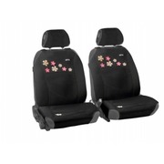 Майки для передних сидений FLOWERS (черные)