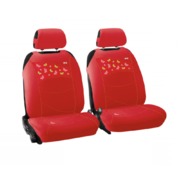 Майки на автомобильные на передние сиденья BUTTERFLIES (красные)